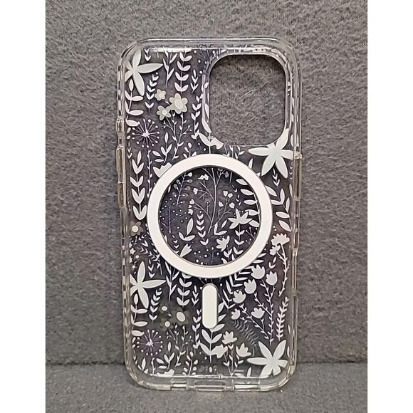 iPhone 15 Pro Max Carson & Quinn MagSafe Case Daisy White Gold Clear - Picture 2 of 4